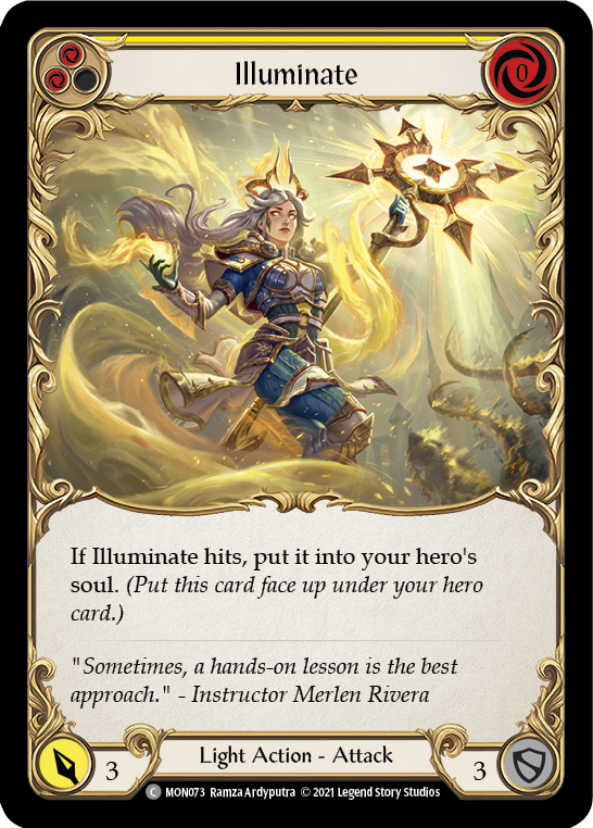 Illuminate (Yellow) [MON073-RF] (Monarch)  1st Edition Rainbow Foil | Silver Goblin