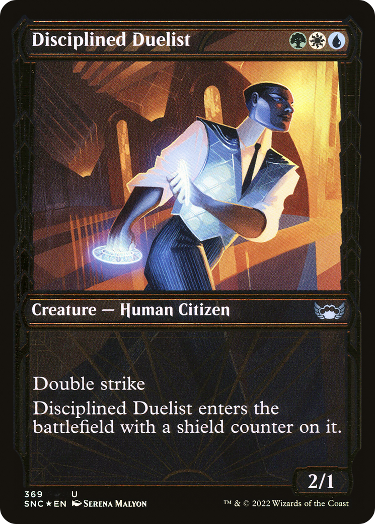 Disciplined Duelist (Showcase Golden Age Gilded Foil) [Streets of New Capenna] | Silver Goblin