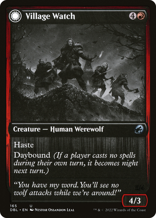 Village Watch // Village Reavers [Innistrad: Double Feature] Foil