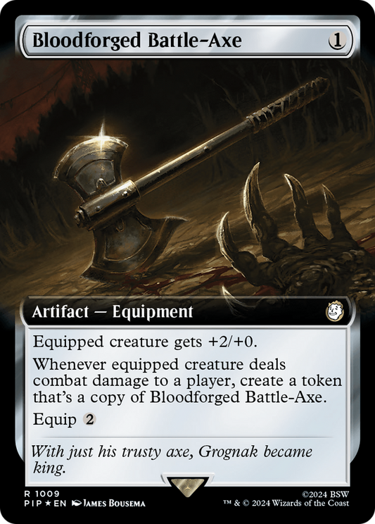 Bloodforged Battle-Axe: (Extended Art) Foil (1009)