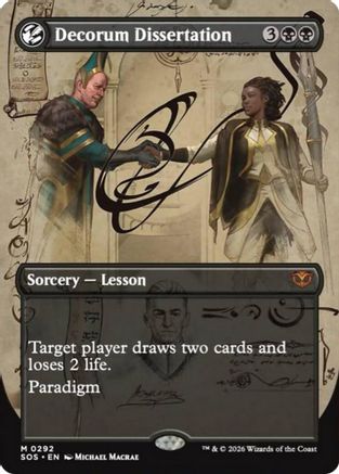 Decorum Dissertation (Borderless) (292) - Secrets of Strixhaven