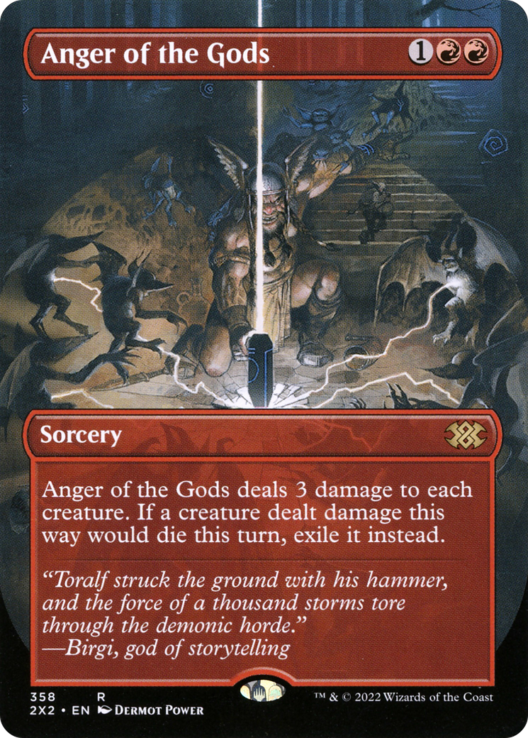Anger of the Gods (Borderless Alternate Art) [Double Masters 2022] Foil