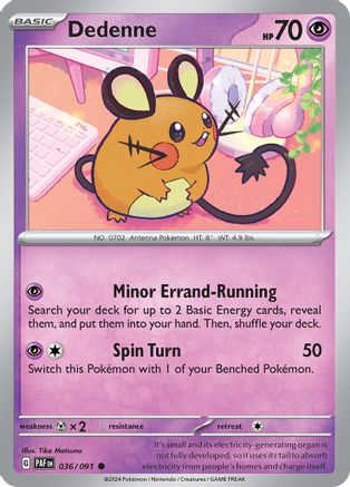 Dedenne (36) Reverse Holofoil - Paldean Fates