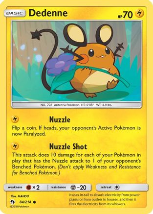 Dedenne (84) Reverse Holofoil - Lost Thunder