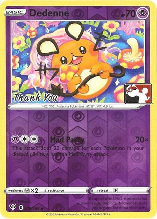 Dedenne (Pokemon League) [Thank You] (78) Reverse Holofoil - League & Championship Cards