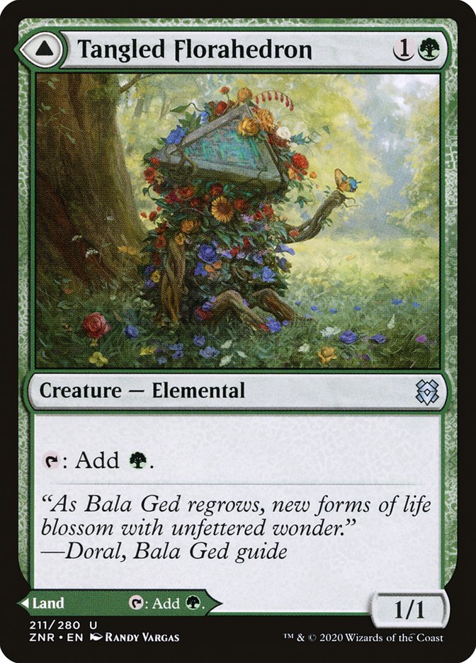 Tangled Florahedron // Tangled Vale [Zendikar Rising] Foil