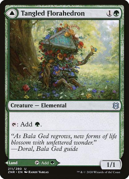 Tangled Florahedron // Tangled Vale [Zendikar Rising] Foil