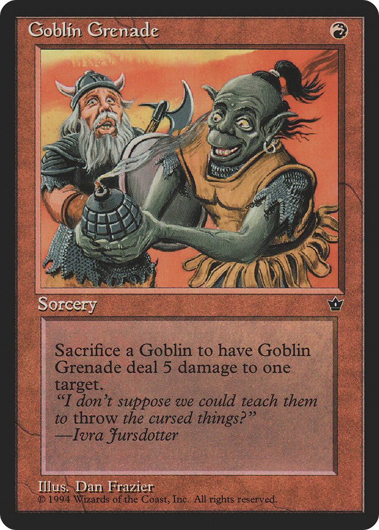 Goblin Grenade (Dan Frazier) [Fallen Empires] | Silver Goblin