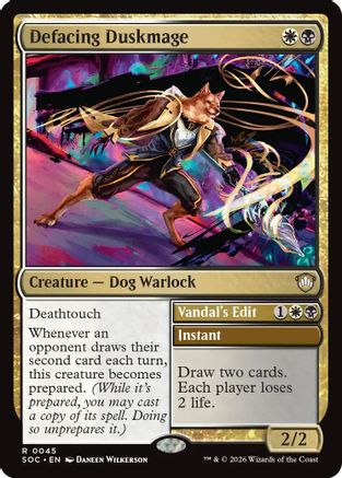 Defacing Duskmage (045) - Commander: Secrets of Strixhaven