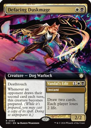 Defacing Duskmage // Vandal's Edit (Extended Art) (093) - Commander: Secrets of Strixhaven