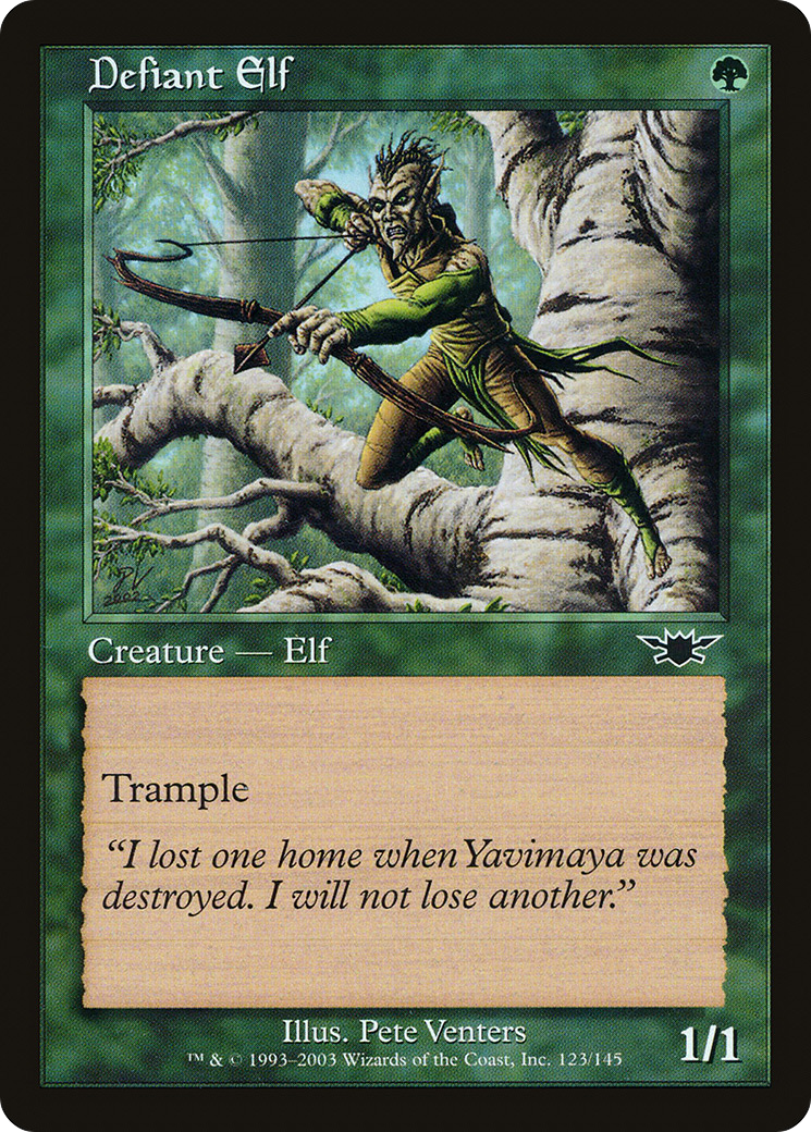 Defiant Elf (123) Foil - Legions