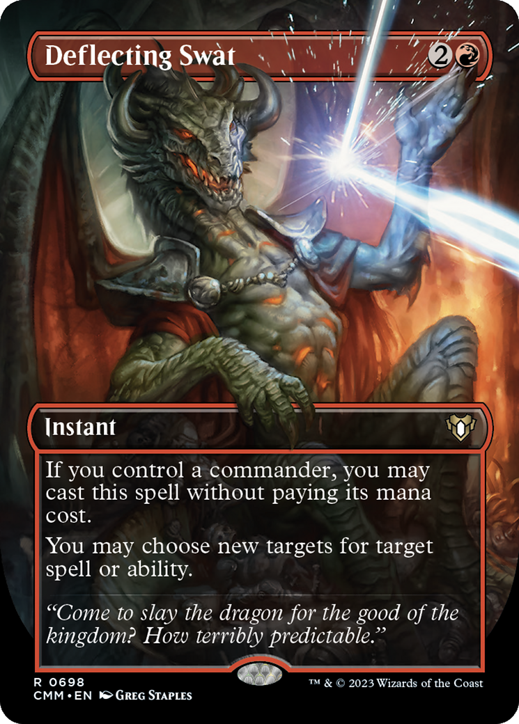 Deflecting Swat (Borderless) (698) Foil - Commander Masters
