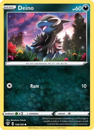 Deino (108) Reverse Holofoil - Darkness Ablaze
