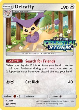 Delcatty (Prerelease) (SM132) Holofoil - Black Star Promos