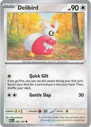 Delibird (105) Reverse Holofoil - Mega Evolution