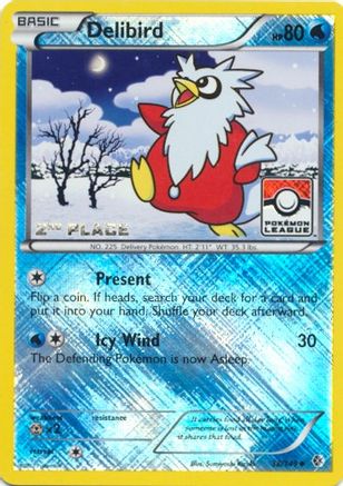 Delibird (Pokemon League) [2nd Place] (38) Reverse Holofoil - Boundaries Crossed