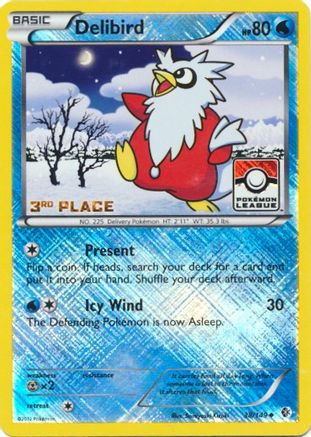 Delibird (Pokemon League) [3rd Place] (38) Reverse Holofoil - Boundaries Crossed