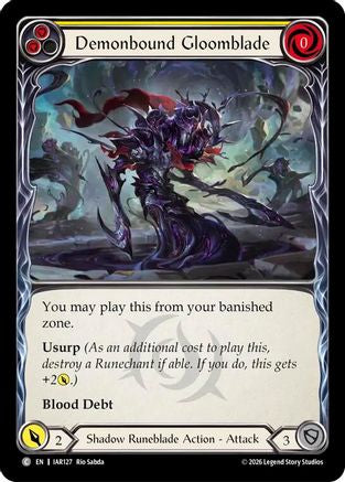 Demonbound Gloomblade (Yellow) (IAR127) Rainbow Foil - Usurp the Shadow Throne