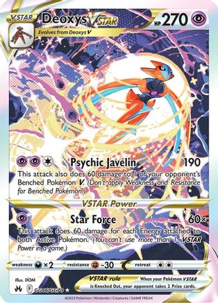 Deoxys VSTAR (Alternate Full Art) (GG46) Holofoil - Crown Zenith