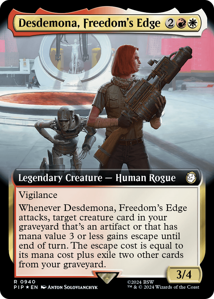 Desdemona, Freedom's Edge (Extended Art) (940) Surge Foil - Fallout