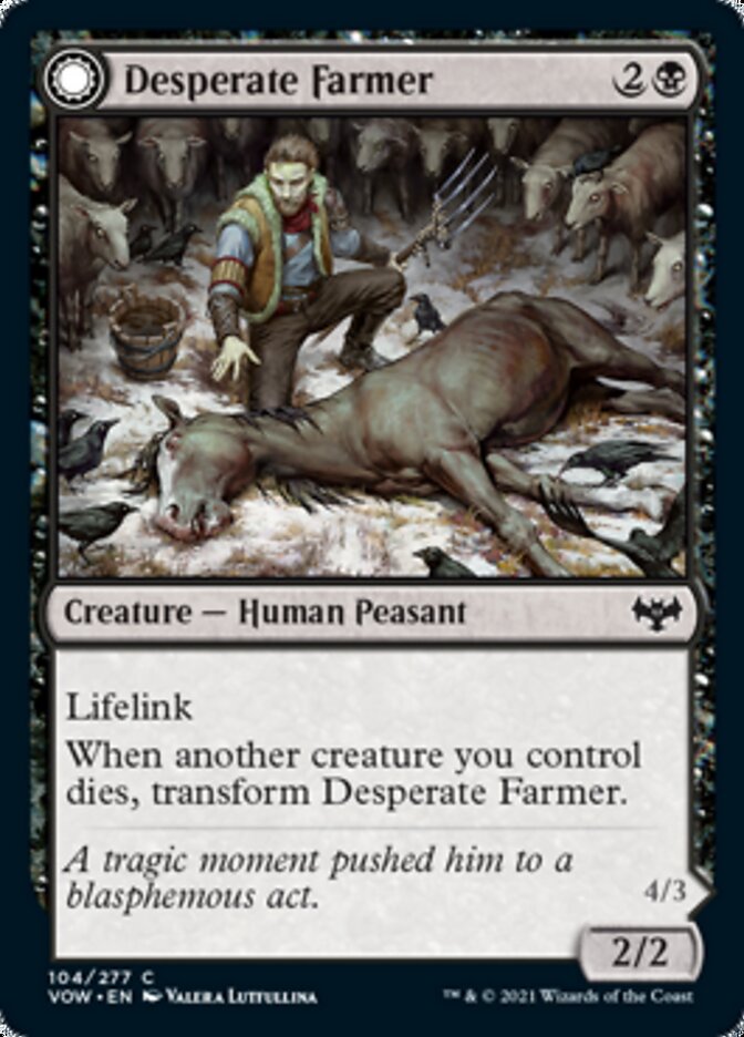 Desperate Farmer // Depraved Harvester (104) - Innistrad: Crimson Vow Foil