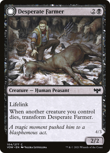 Desperate Farmer // Depraved Harvester (104) - Innistrad: Crimson Vow Foil