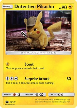 Detective Pikachu (SM170) Holofoil - Black Star Promos