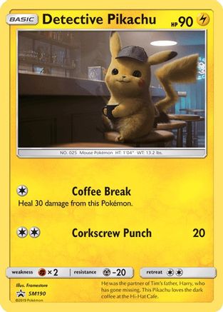 Detective Pikachu (SM190) Holofoil - Black Star Promos