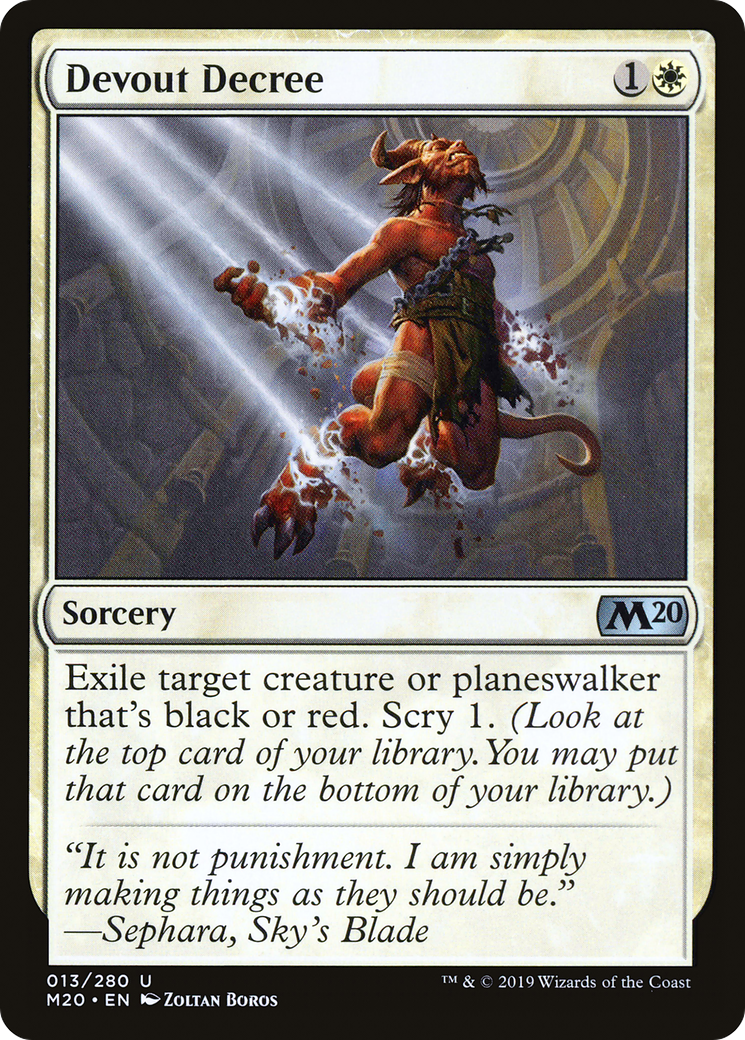 Devout Decree (013) - Core Set 2020 Foil