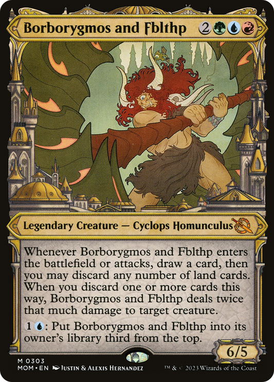 Borborygmos and Fblthp (Showcase Planar Booster Fun) [March of the Machine] Foil