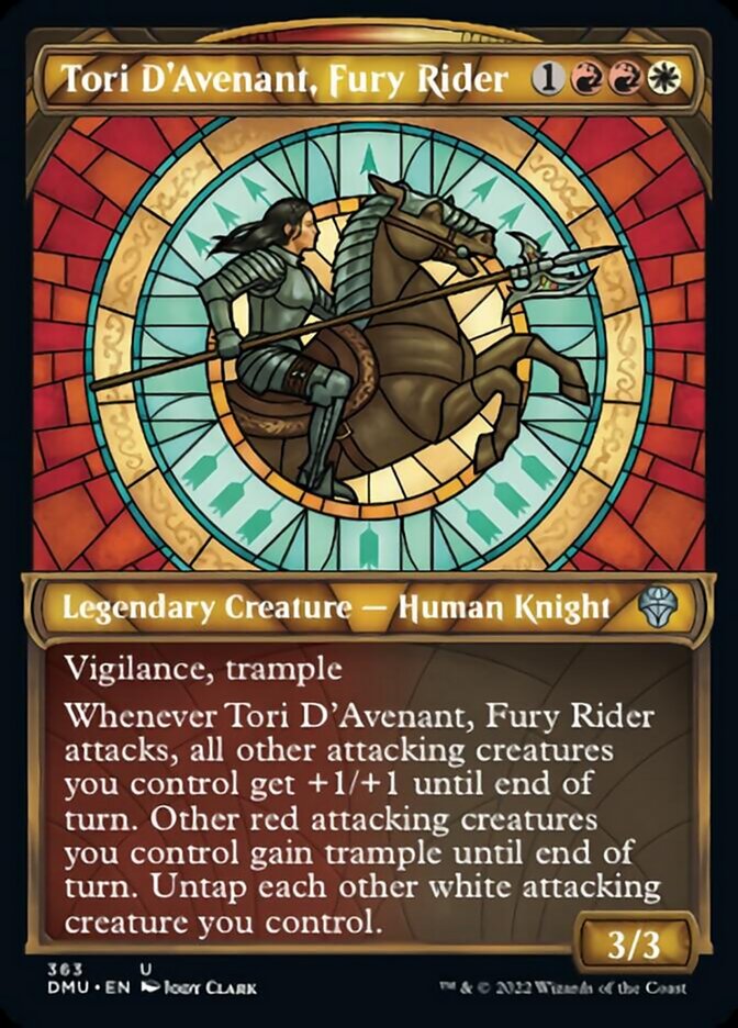 Tori D'Avenant, Fury Rider (Showcase Textured) [Dominaria United] | Silver Goblin