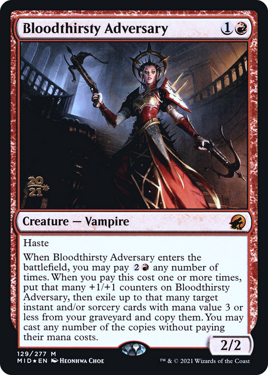 Bloodthirsty Adversary [Innistrad: Midnight Hunt Prerelease Promos]