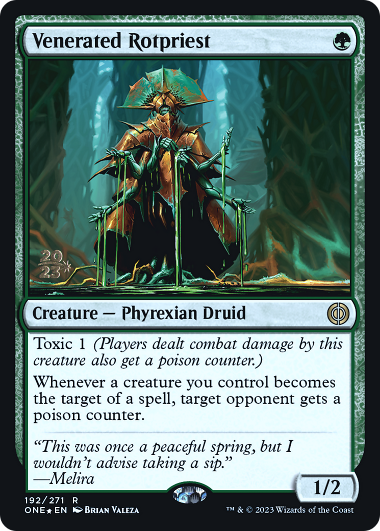 Venerated Rotpriest [Phyrexia: All Will Be One Prerelease Promos] | Silver Goblin