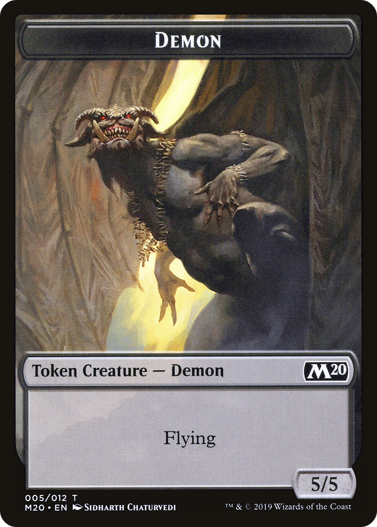 Demon Token [Core Set 2020 Tokens] | Silver Goblin