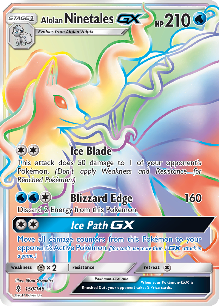 Alolan Ninetales GX (150/145) [Sun & Moon: Guardians Rising] | Silver Goblin