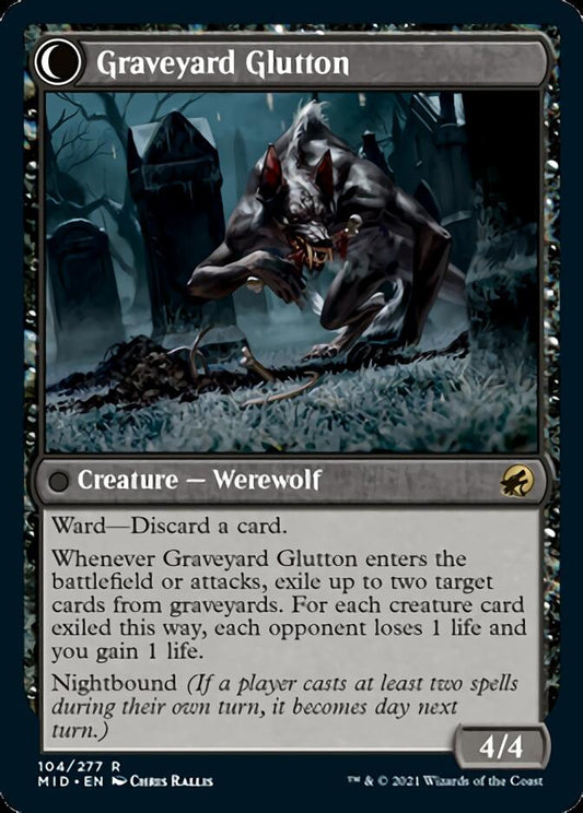 Graveyard Trespasser // Graveyard Glutton [Innistrad: Midnight Hunt] Foil