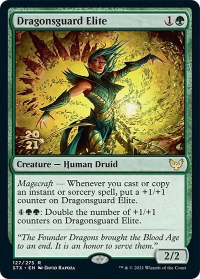 Dragonsguard Elite [Strixhaven: School of Mages Prerelease Promos] | Silver Goblin