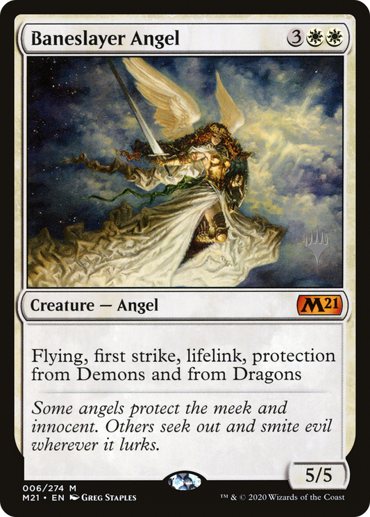 Baneslayer Angel (Promo Pack) [Core Set 2021 Promos] Foil