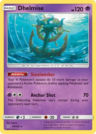 Dhelmise (59) Reverse Holofoil - Guardians Rising