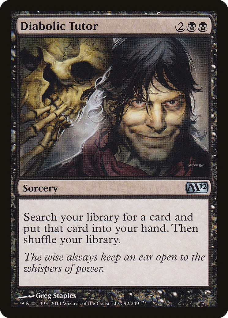 Diabolic Tutor (092) Foil - Magic 2012