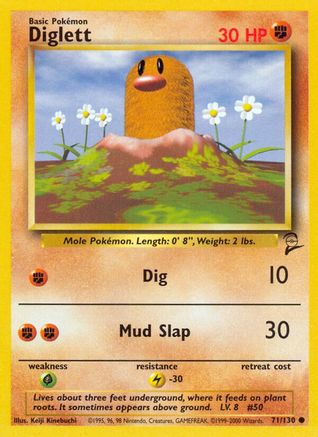 Diglett (71) - Base Set 2