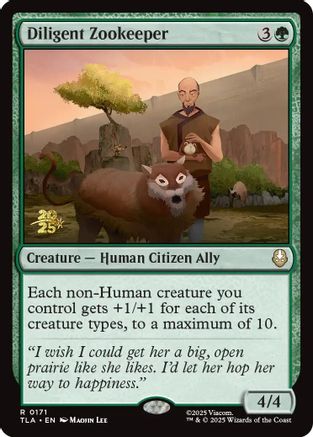 Diligent Zookeeper (Prerelease) (171) Foil - Avatar: The Last Airbender
