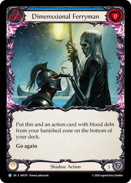 Dimenxxional Ferryman (Blue) (IAR179) Rainbow Foil - Usurp the Shadow Throne