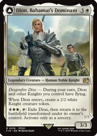 Dion, Bahamut's Dominant // Bahamut, Warden of Light (016) Foil - FINAL FANTASY