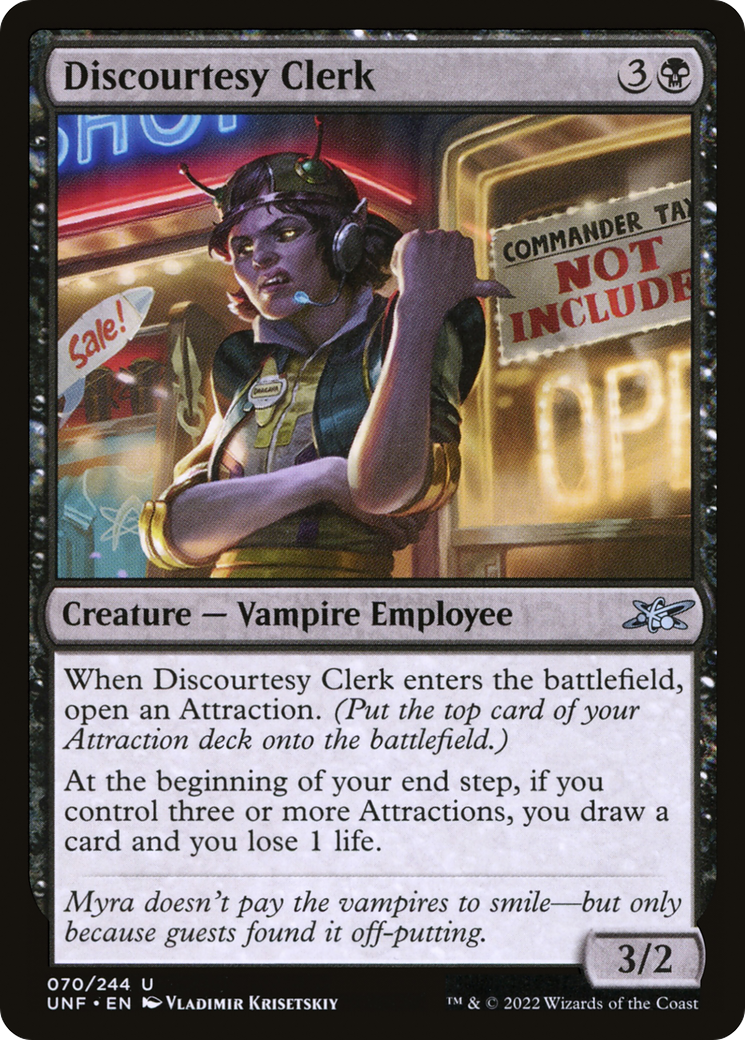 Discourtesy Clerk (070) - Unfinity Foil