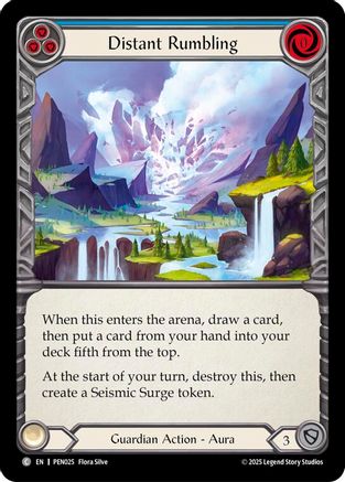 Distant Rumbling (Blue) (PEN025) Rainbow Foil - Compendium of Rathe