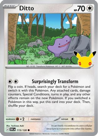 Ditto (115) Holofoil - 30th Celebration