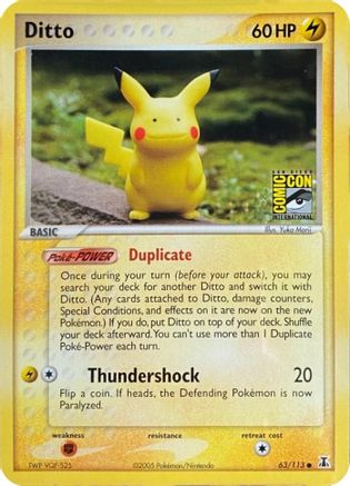 Ditto (Pikachu) (SDCC) (39) - Miscellaneous Cards & Products