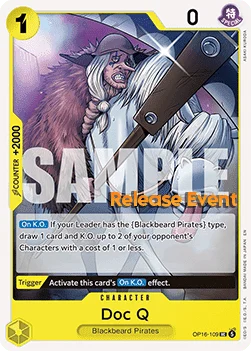 Doc Q (OP16-109) Release Event Cards