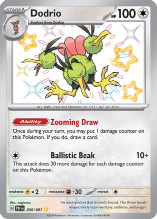 Dodrio (200) Holofoil - Paldean Fates